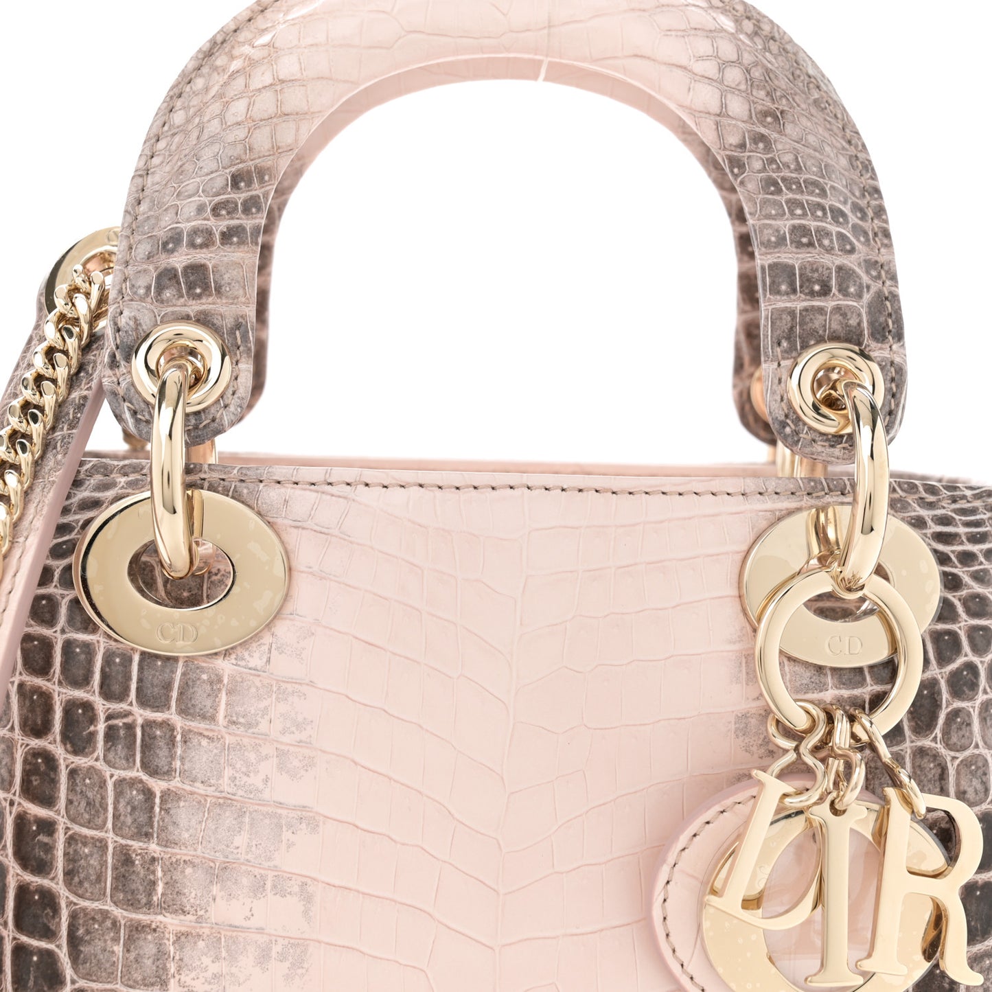 Niloticus Crocodile Himalaya Mini Lady Dior Rose