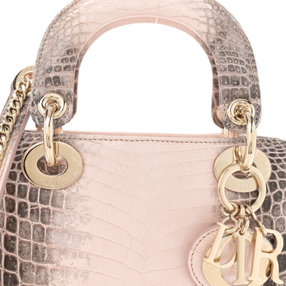 Christian Dior Niloticus Crocodile Himalaya Mini Lady Dior Rose 8 of 10