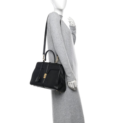 Celine Grained Calfskin Classique 16 Top Handle Bag Black 2 of 14