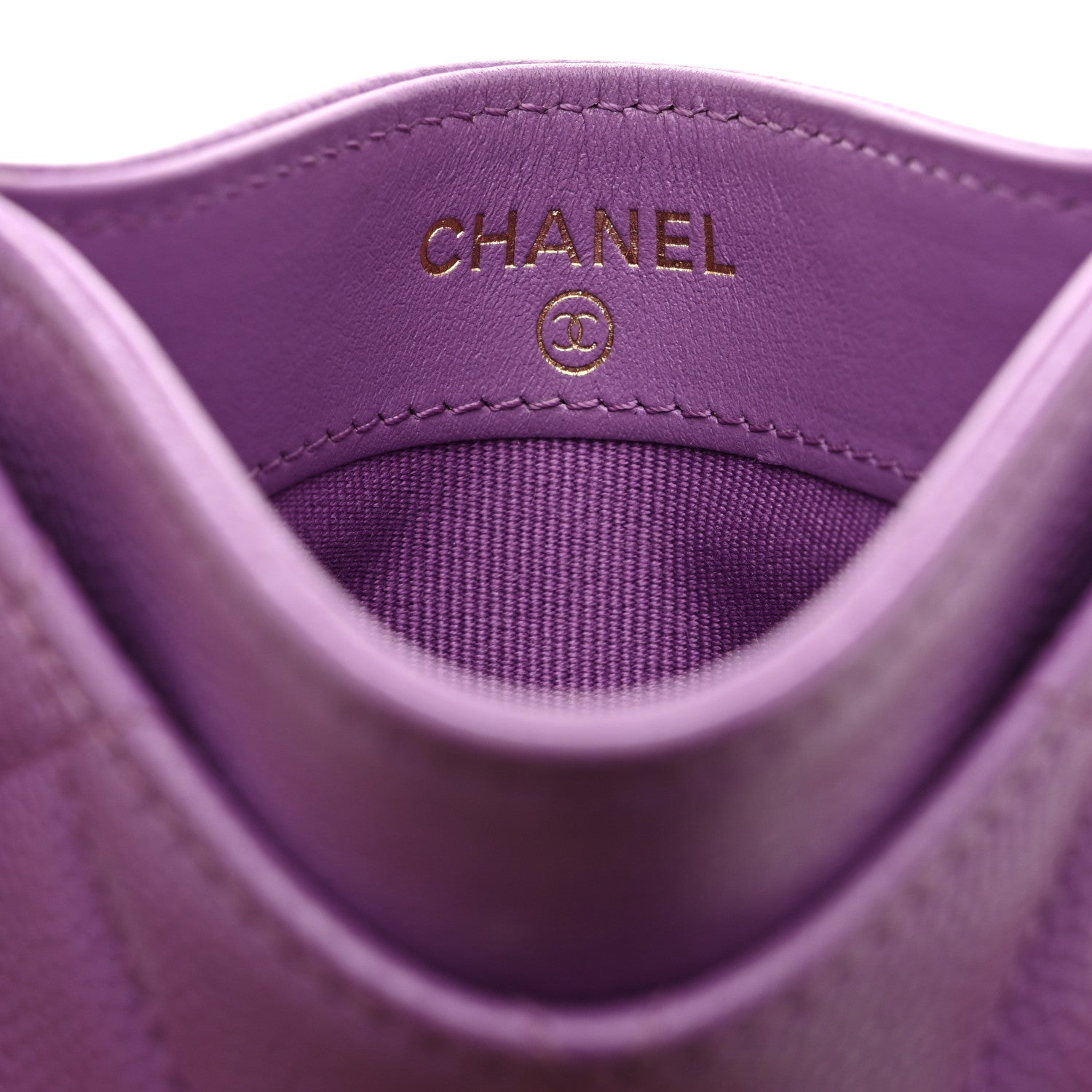 Chanel Caviar Quilted Card Holder Purple 4 of 8