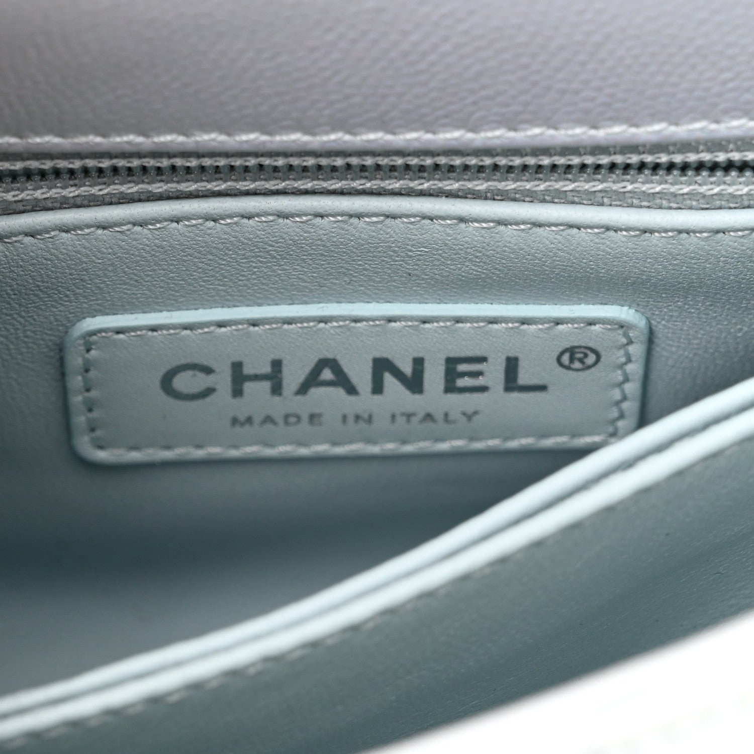 Chanel Iridescent Caviar Quilted Extra Mini Coco Handle Flap Light Blue 6 of 10
