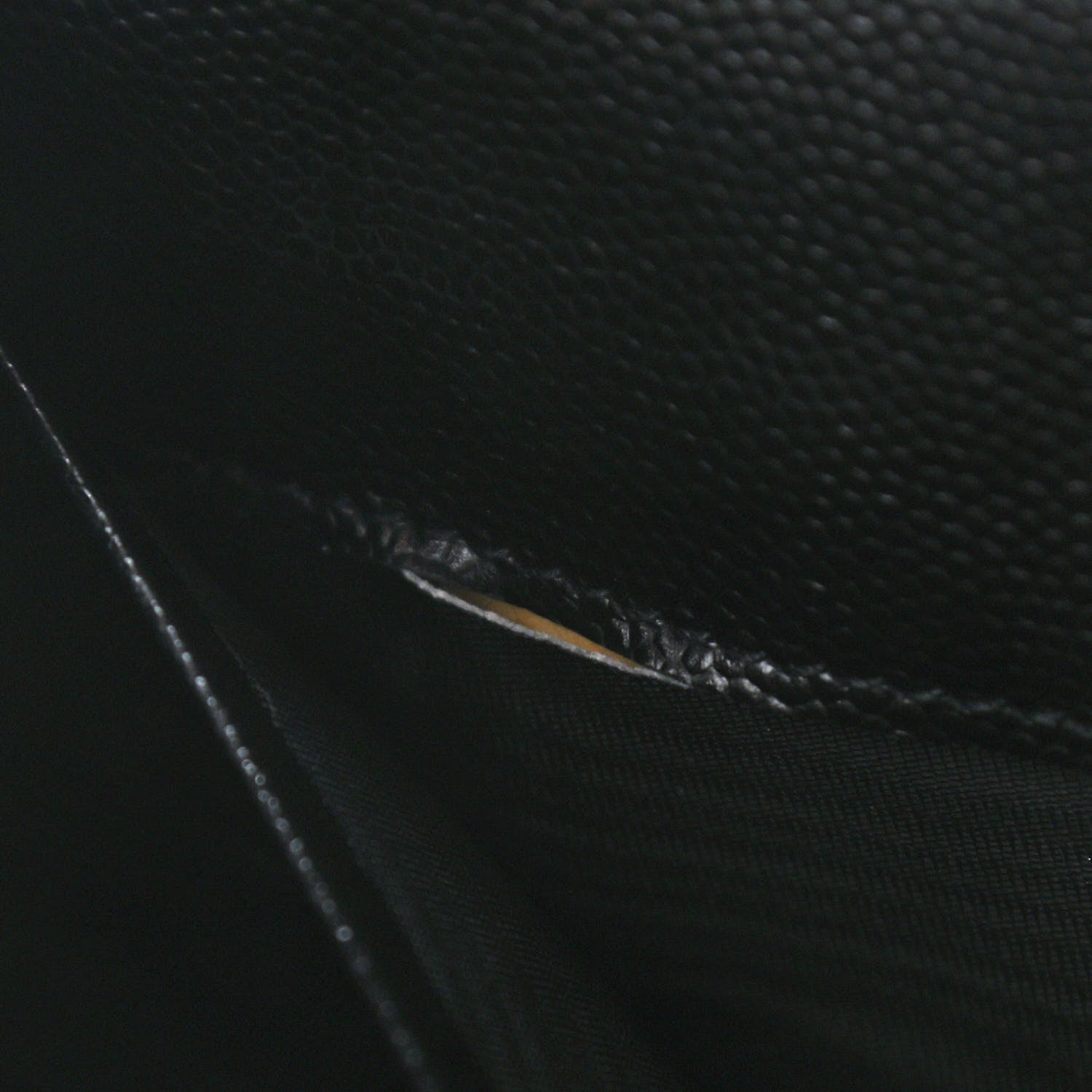 Saint Laurent Grain De Poudre Matelasse Chevron Monogram Envelope Chain Wallet Black 9 of 9