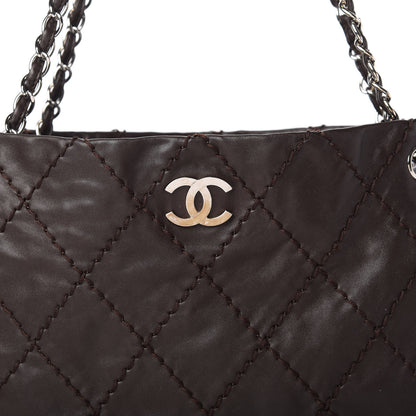 Chanel Calfskin Stitched Expandable Tote Brown 10 of 11