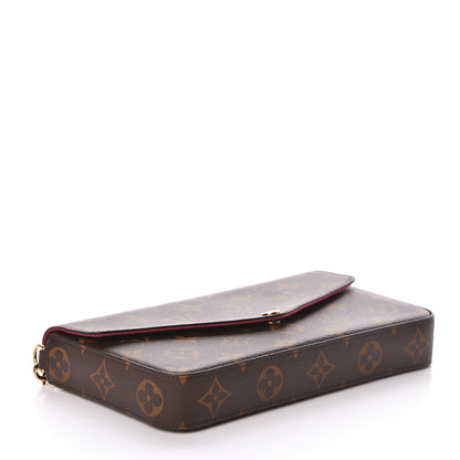 Louis Vuitton Monogram Pochette Felicie Chain Wallet Fuchsia 4 of 10