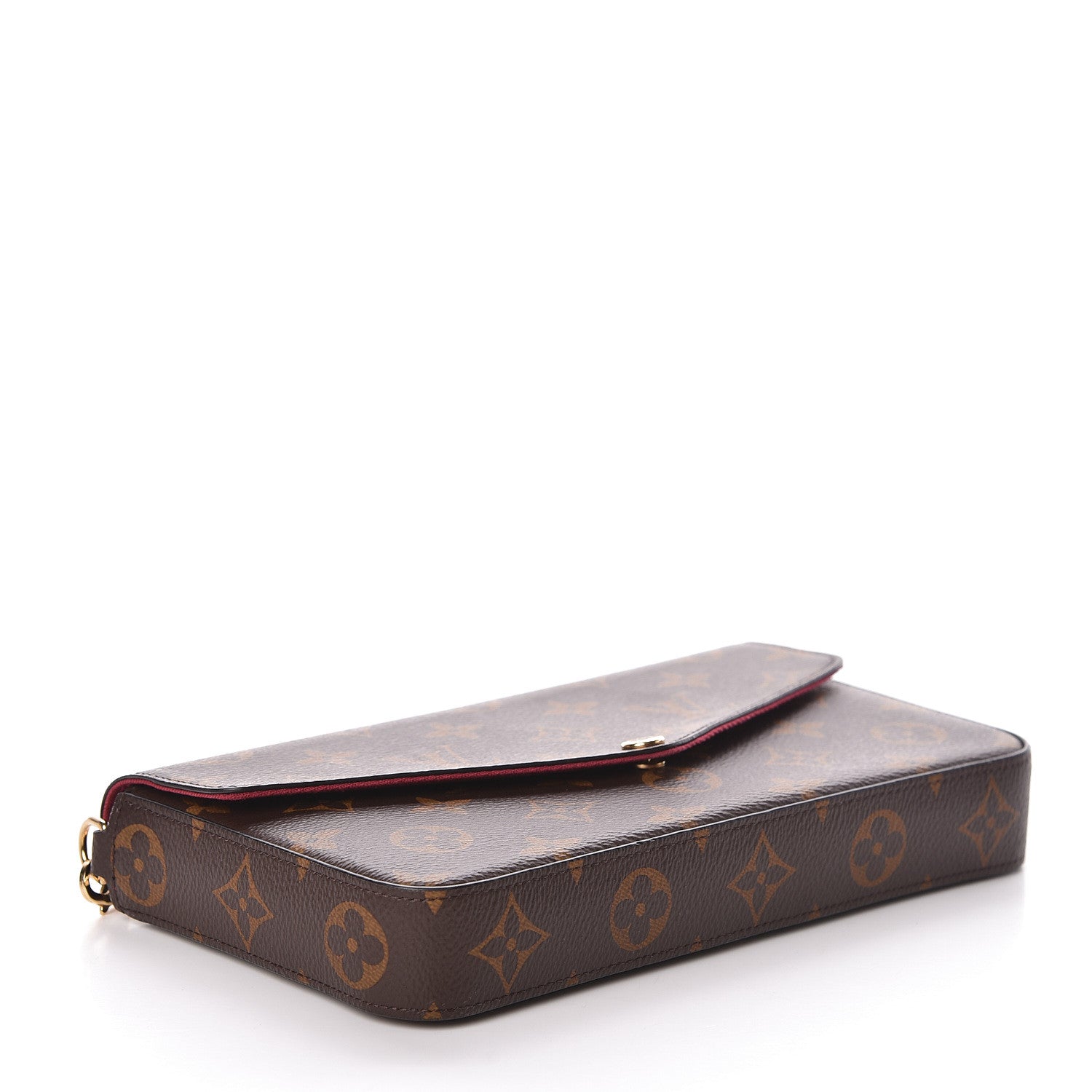 Louis Vuitton Monogram Pochette Felicie Chain Wallet Fuchsia 4 of 10