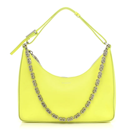 Givenchy Smooth Calfskin Small Moon Cut Out Shoulder Bag Fluo Yellow 1 of 23