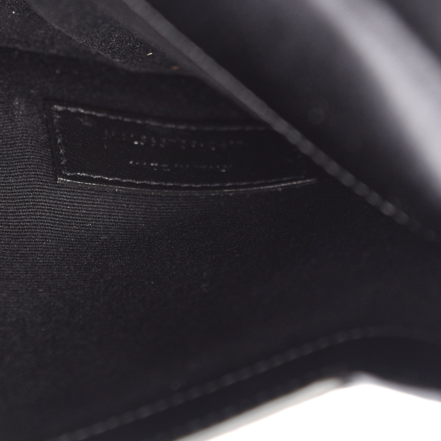Saint Laurent Smooth Shiny Calfskin Monogram Uptown Pouch Black 6 of 7