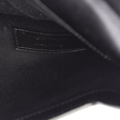 Saint Laurent Smooth Shiny Calfskin Monogram Uptown Pouch Black 6 of 7