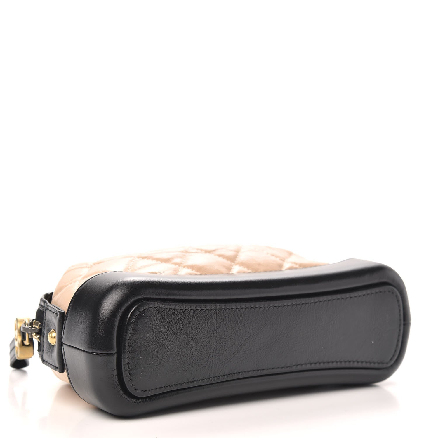 Chanel Aged Calfskin Quilted Gabrielle Classic Pouch Beige Black 4 of 9