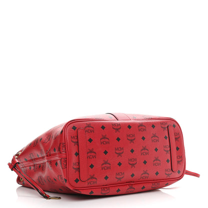 MCM Visetos Medium Liz Reversible Shopper Tote Ruby Red 7 of 16