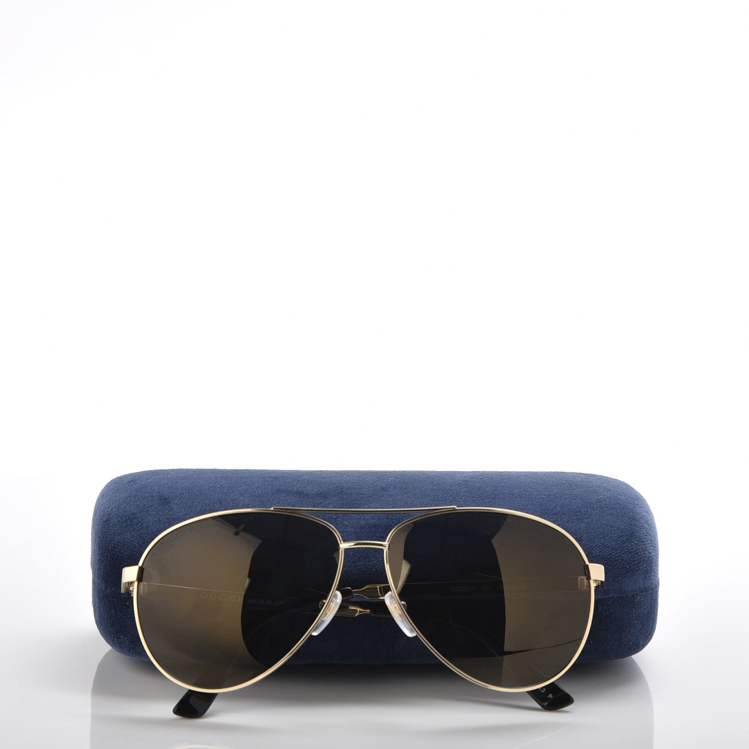 Gucci Aviator Sunglasses GG0237S Gold 8 of 9