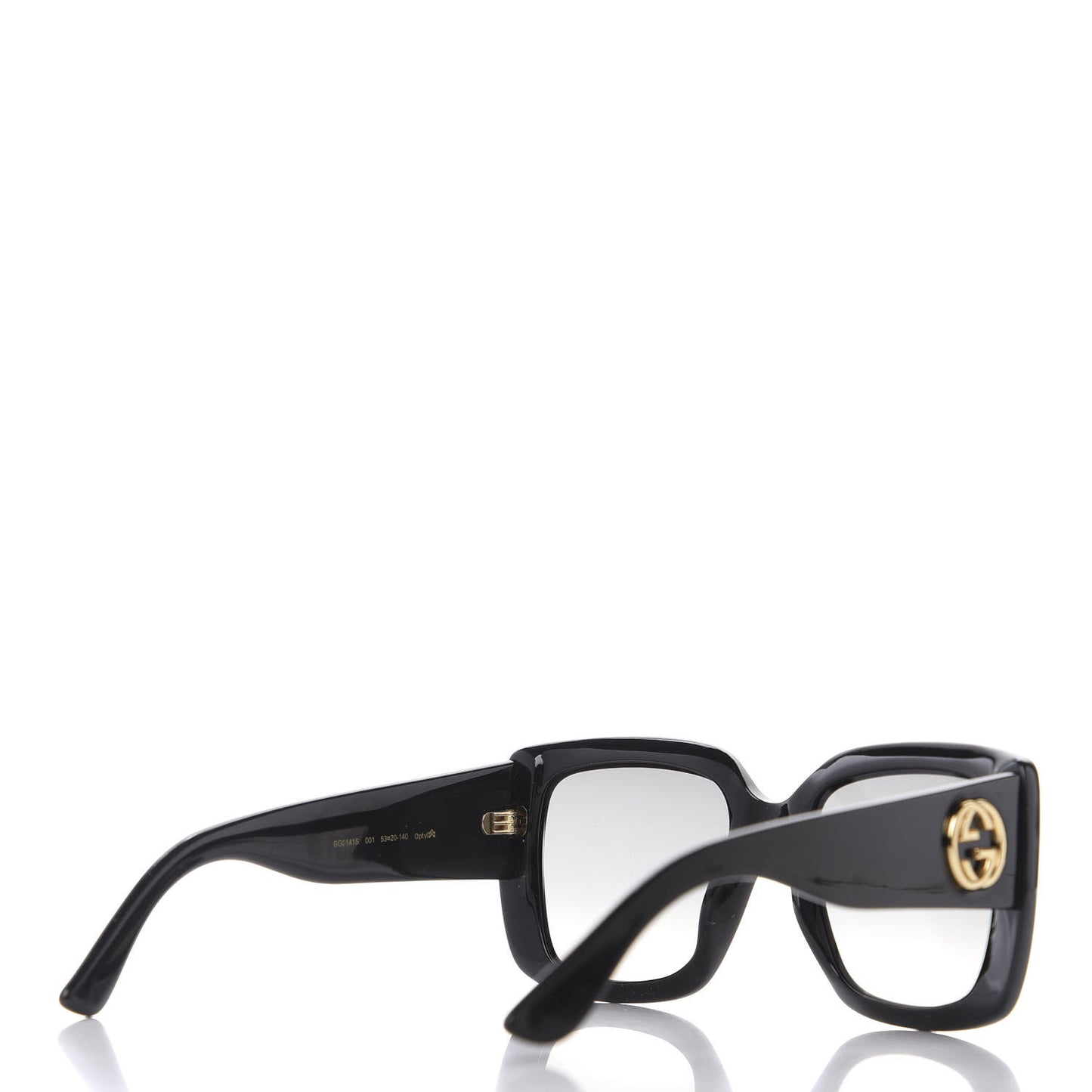 Acetate Square Frame Sunglasses GG0141S Black