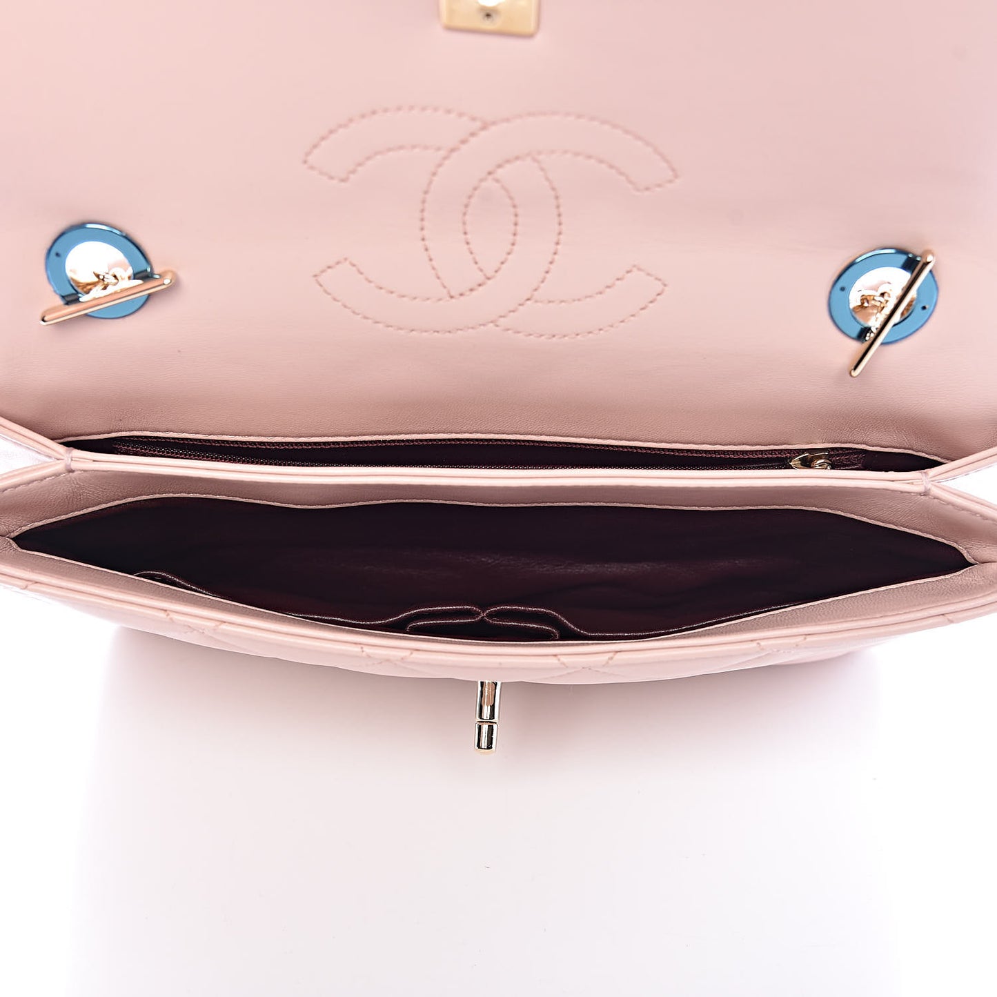Lambskin Quilted Medium Trendy CC Flap Light Pink