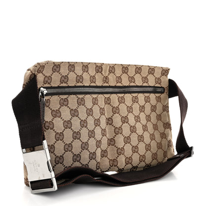 Gucci GG Monogram Double Pocket Belt Bag Dark Brown 3 of 10