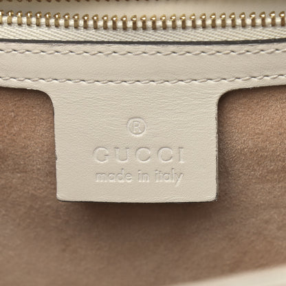 Gucci Calfskin Web Medium Sylvie Top Handle Bag White 6 of 16
