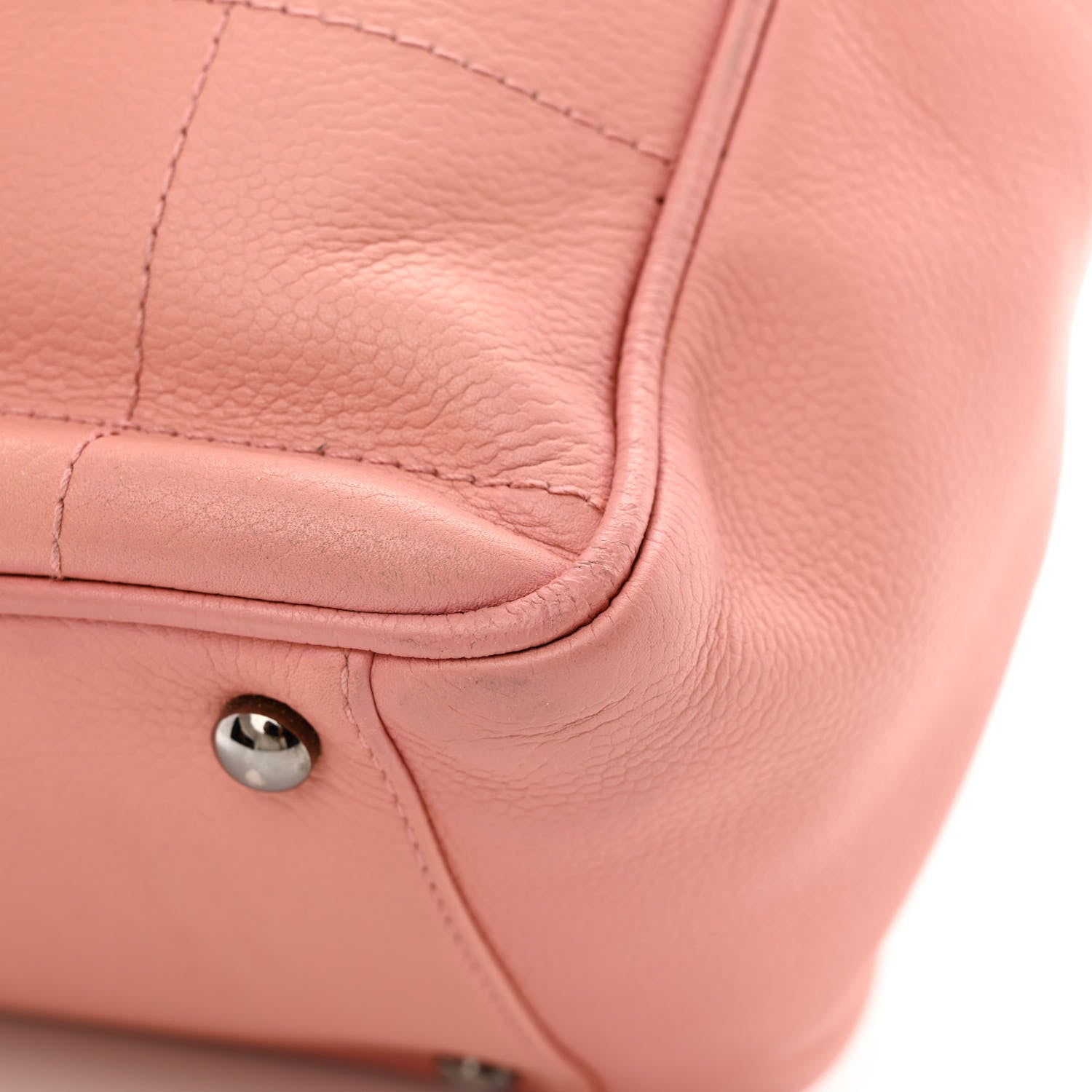 Chanel Caviar Square Stitched Tote Pink 12 of 15