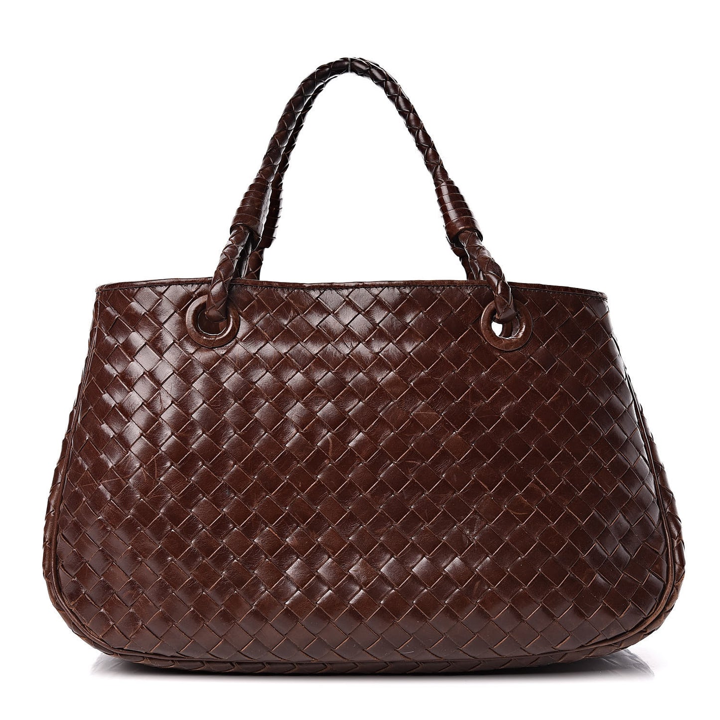 Nappa Intrecciato Woven Tote Ebano