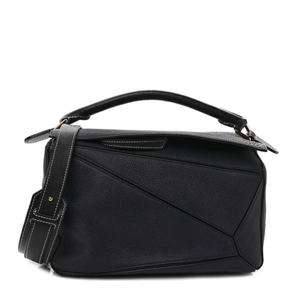Loewe Calfskin Medium Puzzle Bag Midnight Blue Black 1 of 9