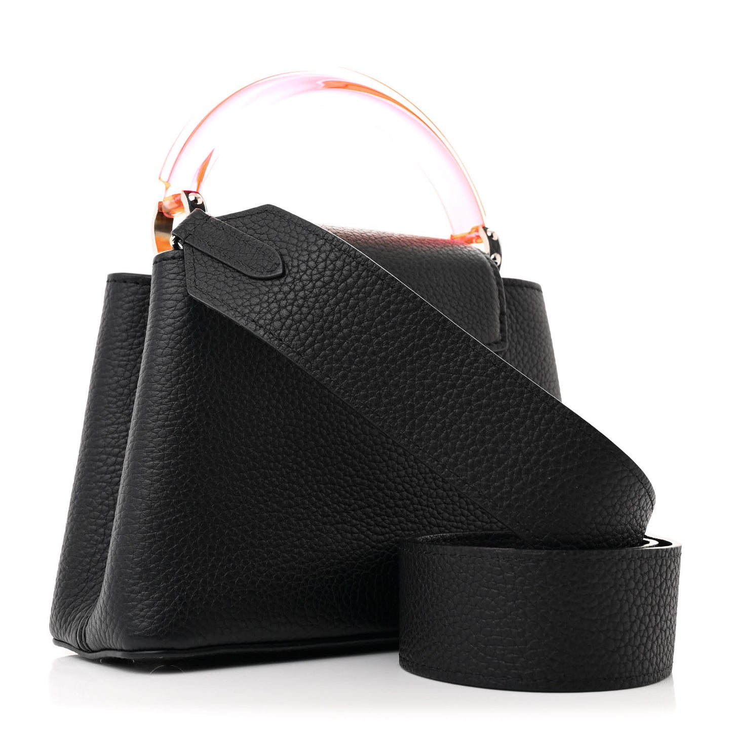 Taurillon Plexiglass Mini Capucines Black Pink Blue