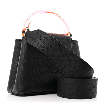 Louis Vuitton Taurillon Plexiglass Mini Capucines Black Pink Blue 3 of 11