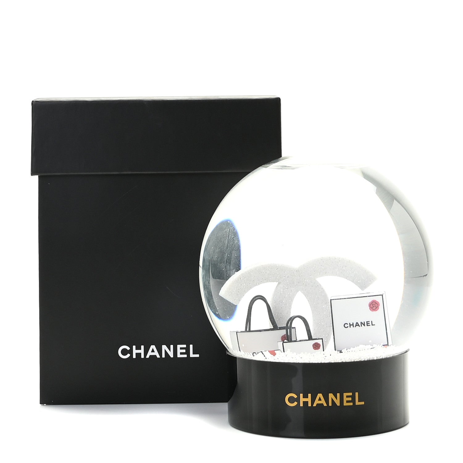 Chanel Glass CC Shopping Bag Snow Globe 6 of 6