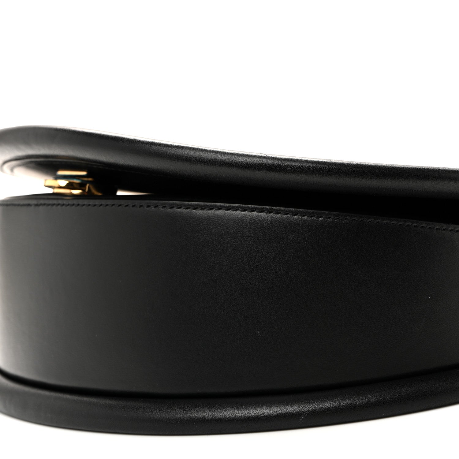 Salvatore Ferragamo Calfskin Aura Shoulder Bag Black 10 of 10
