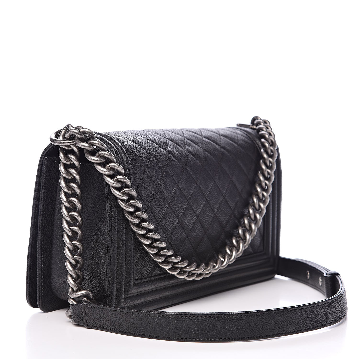 Chanel Caviar Quilted Medium Boy Flap Black 3 of 12