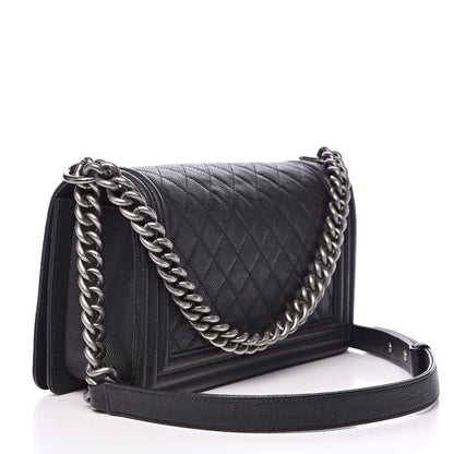 Chanel Caviar Quilted Medium Boy Flap Black 3 of 12