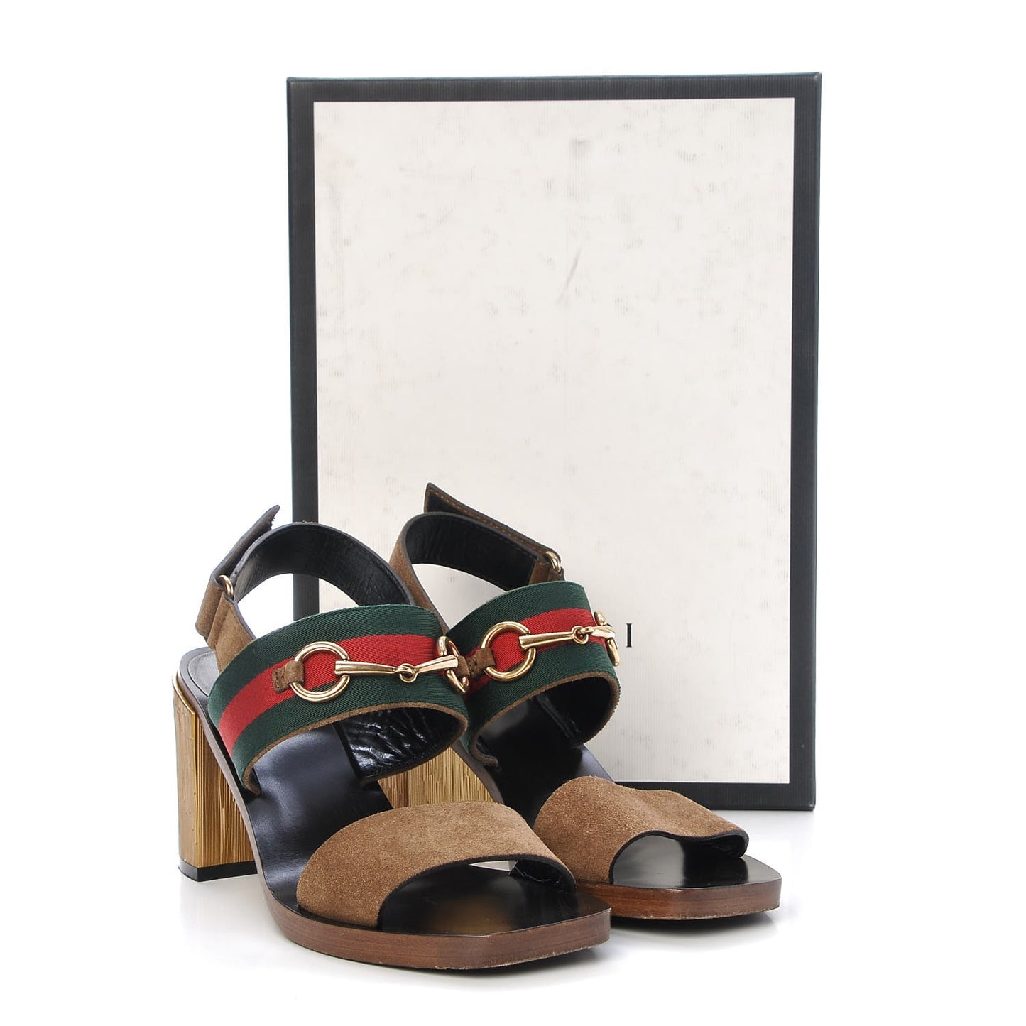 Suede Querelle Web Sandals 37 Marron Glace