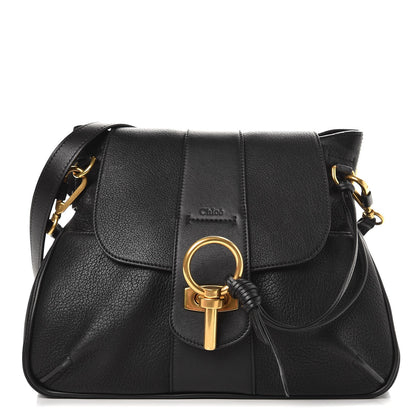 Chloe Grained Lambskin Calfskin Small Lexa Shoulder Bag Black 1 of 12
