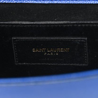 Saint Laurent Grain De Poudre Small Classic Monogram Kate Satchel Royal Blue 6 of 12