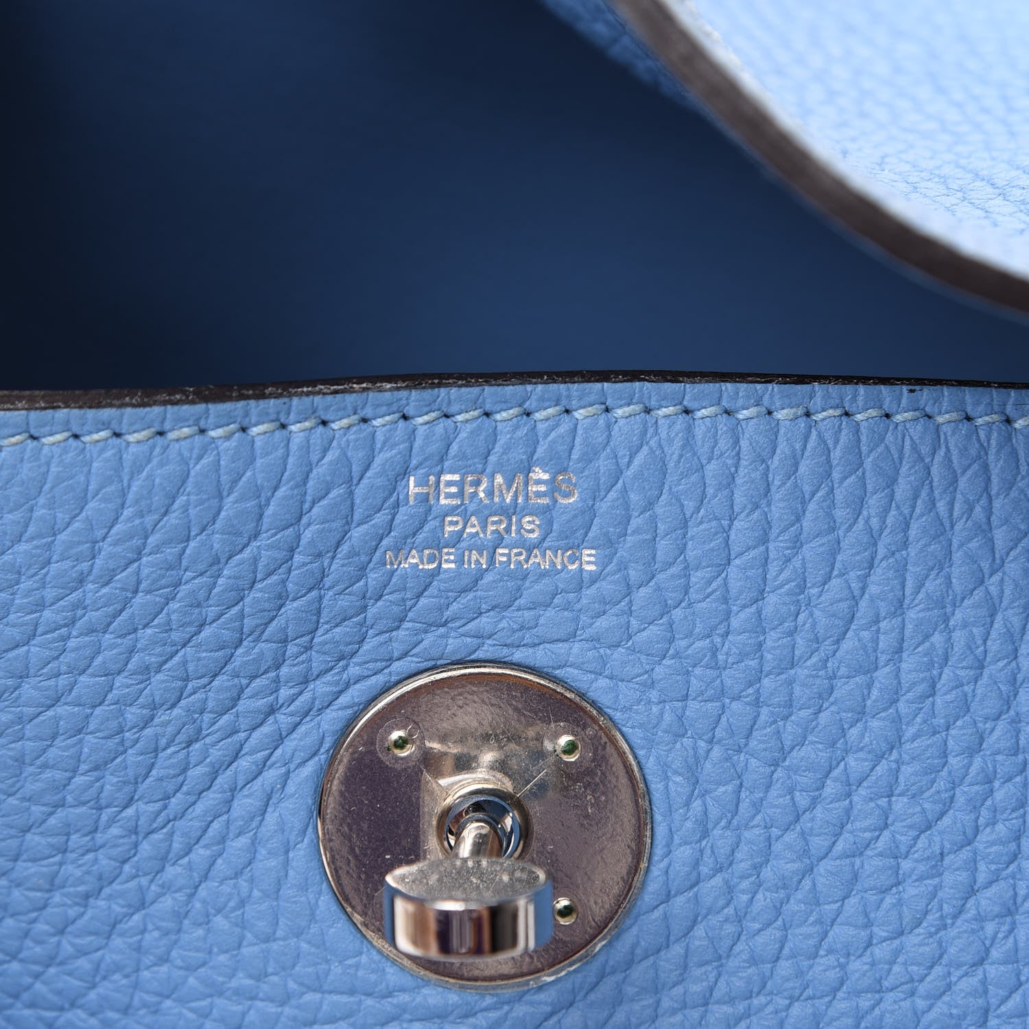 Hermes Taurillon Clemence Lindy 26 Bleu Paradis 5 of 10