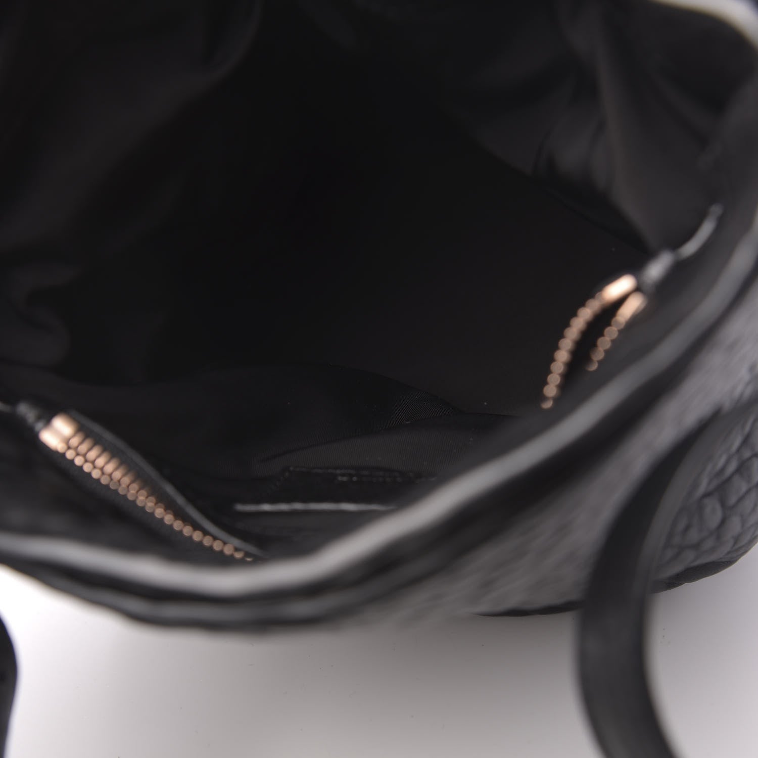 Alexander Wang Pebbled Lambskin Diego Bucket Black Rose Gold Hardware 6 of 12
