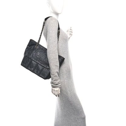 Chanel Aged Calfskin Small Shopping in Moscow Tote Black 2 of 10