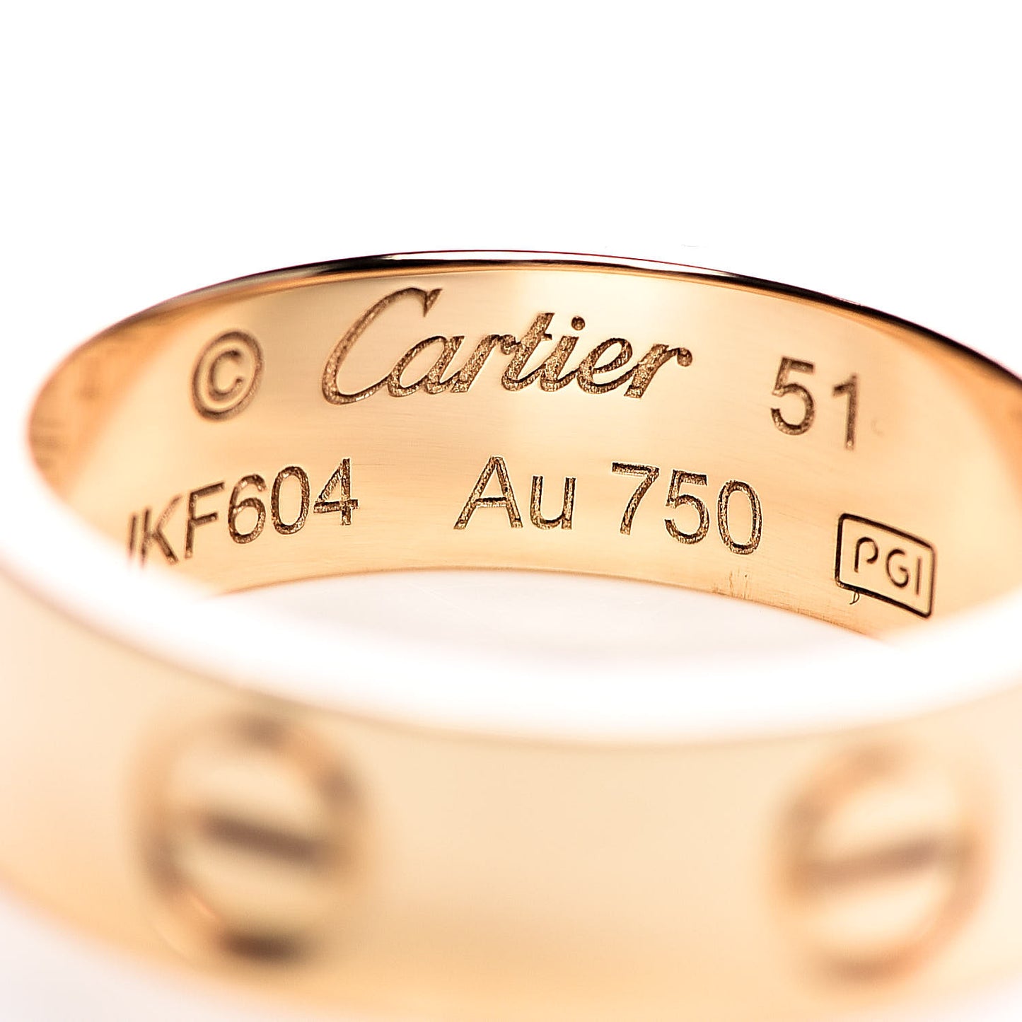 18K Yellow Gold 5.5mm LOVE Ring 51 5.75
