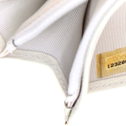 Chanel Caviar Quilted Yen Wallet White 7 of 7