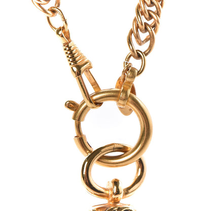 Chanel CC Quilted Loupe Chain Necklace Gold 5 of 6