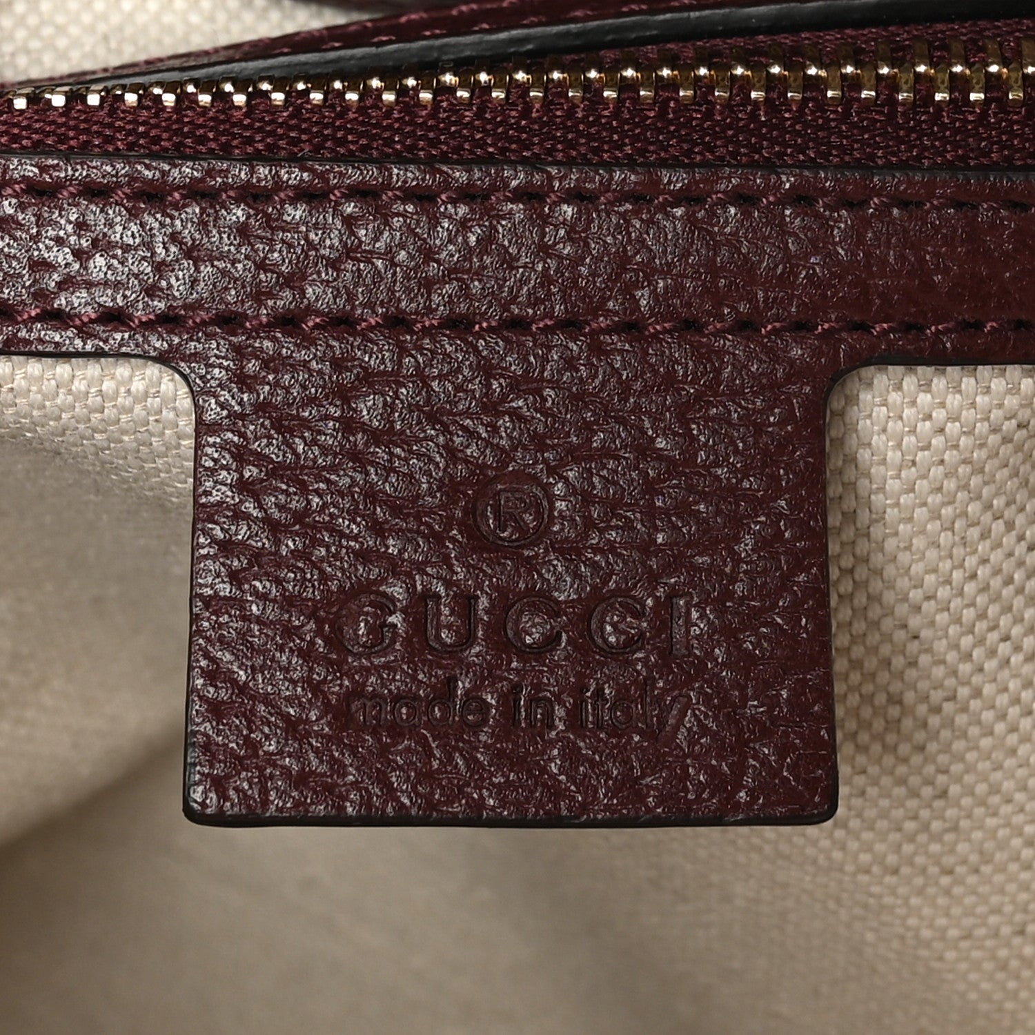 Gucci Monogram Textured Dollar Calfskin Web Medium Ophidia Shopping Tote Sahara Rubino Chardonnay 6 of 10