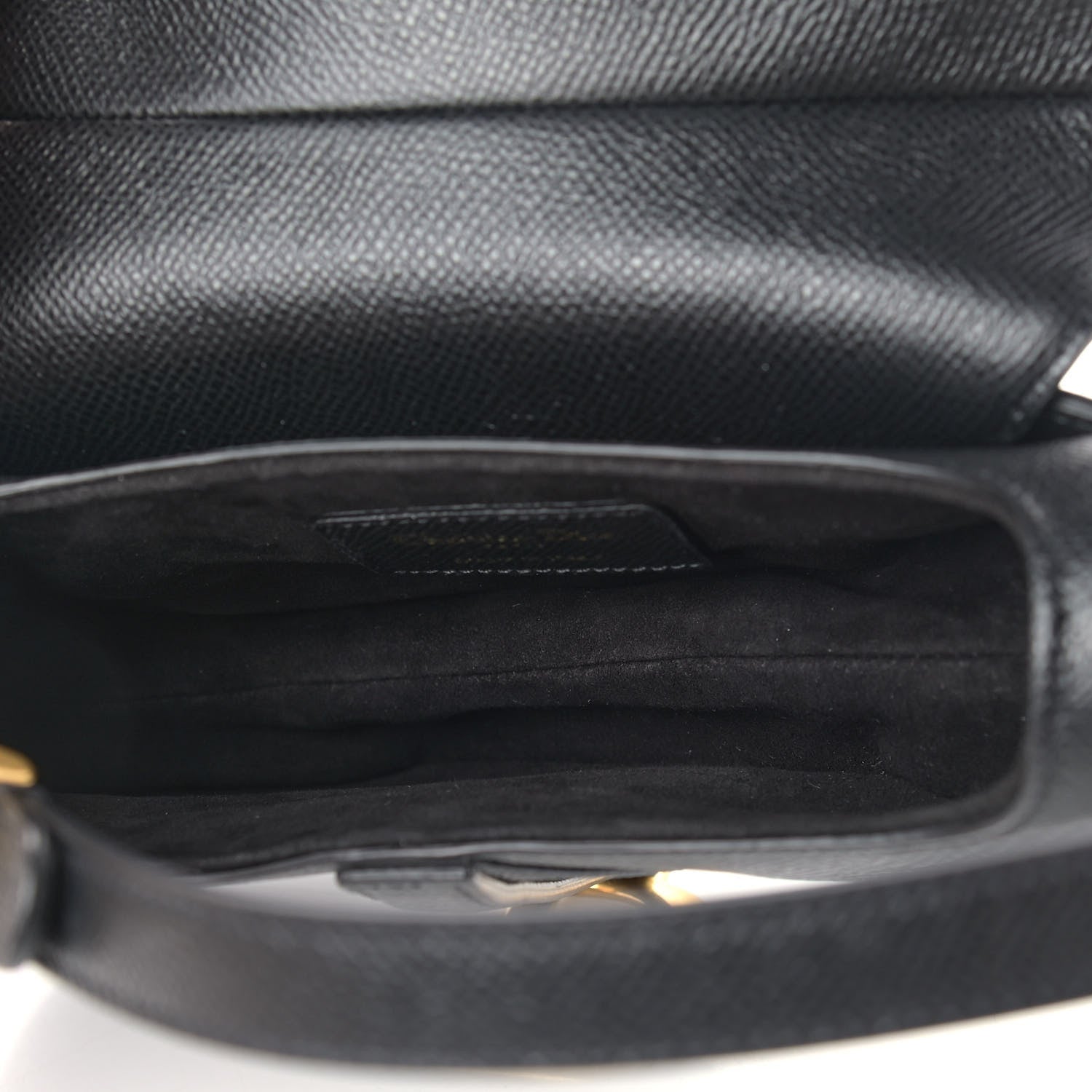 Christian Dior Grained Calfskin Mini Saddle Bag Black 5 of 11