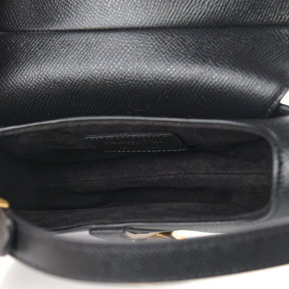 Christian Dior Grained Calfskin Mini Saddle Bag Black 5 of 11