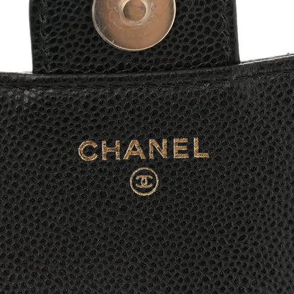 Chanel Caviar Quilted Flap Phone Holder With Chain Black 7 of 12