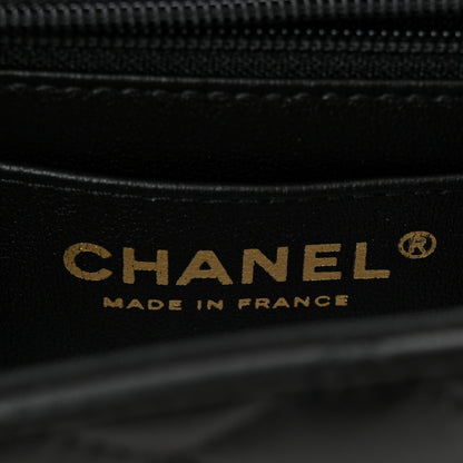 Chanel Lambskin Quilted Mini Top Handle Rectangular Flap Black 6 of 11