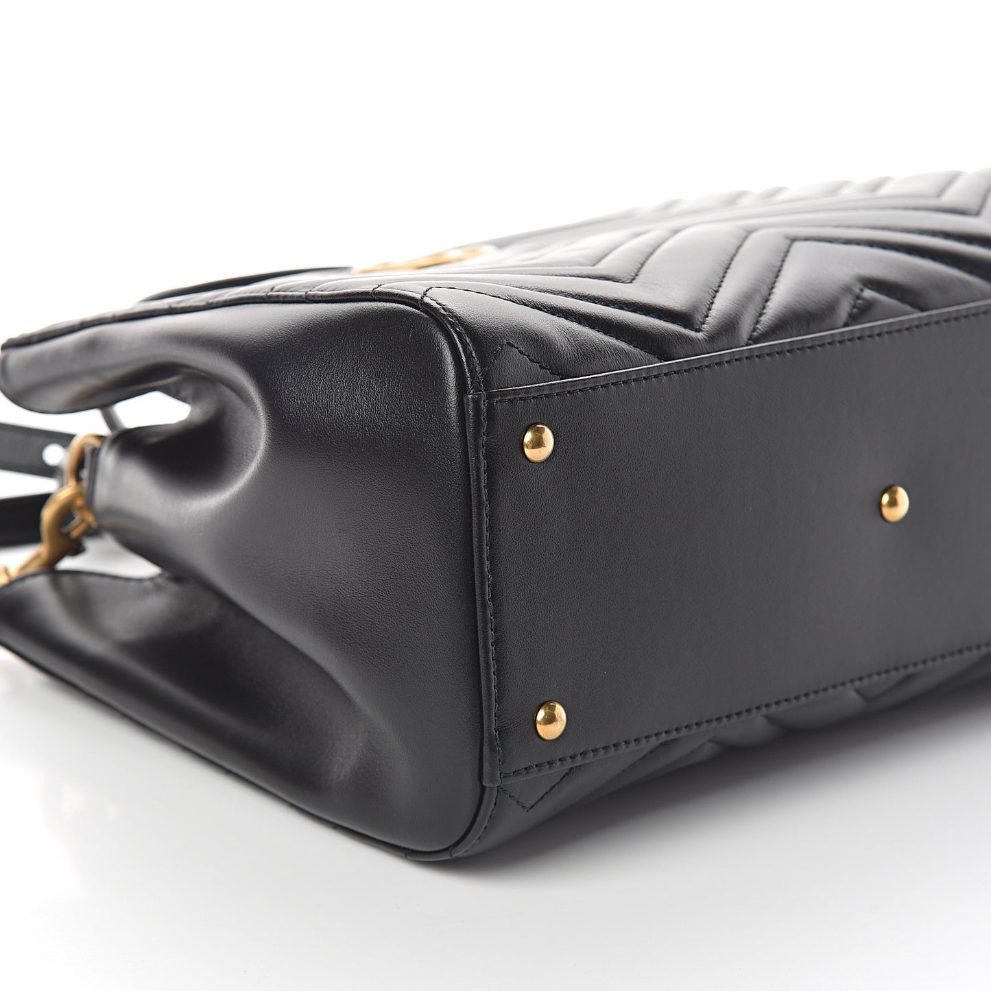Calfskin Matelasse Small GG Marmont Tote Black