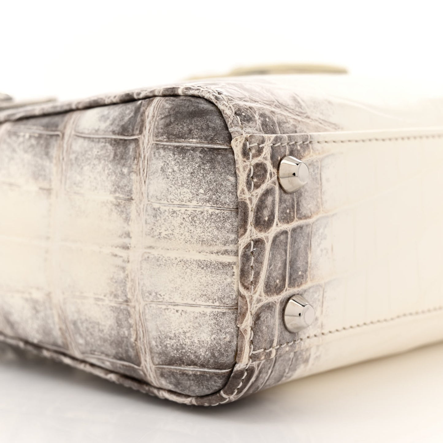 Niloticus Crocodile Himalaya Crystal Mini Lady Dior White