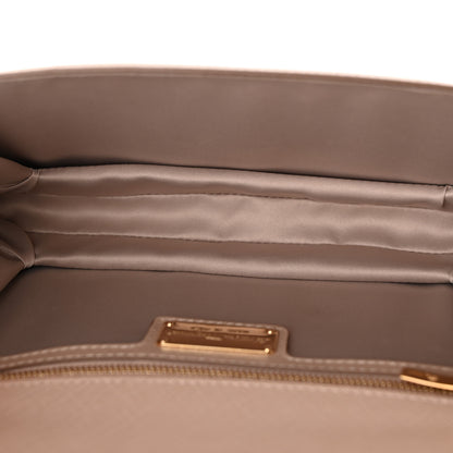 Salvatore Ferragamo Printed Calfskin Vara Bow Chain Flap Crossbody New Bisque 4 of 9