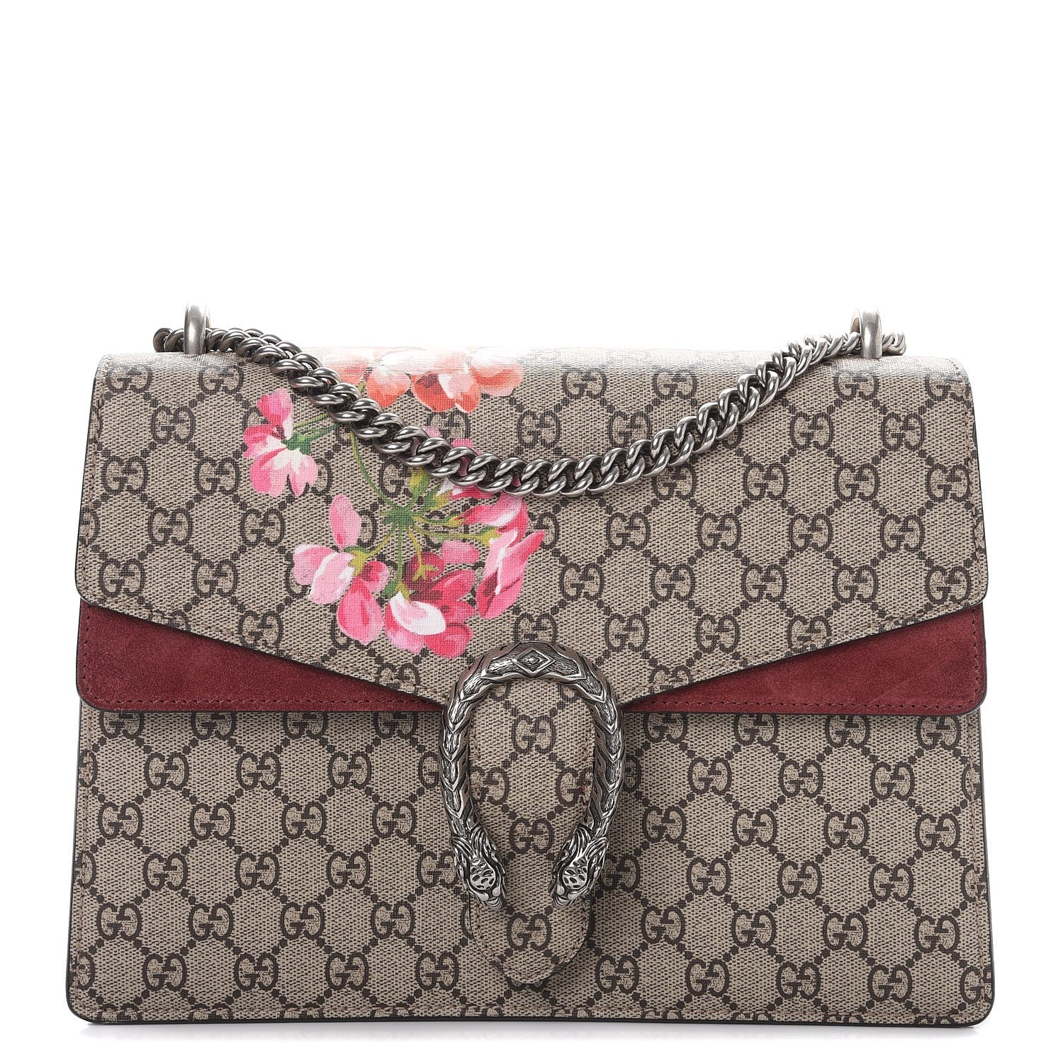 Gucci GG Supreme Monogram Blooms Medium Dionysus Shoulder Bag Beige Multicolor Dry Rose 1 of 8