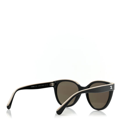 Chanel Acetate CC Butterfly Sunglasses 5414 Black Beige 4 of 8