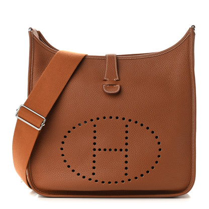 Hermes Taurillon Clemence Evelyne III GM Gold 1 of 10