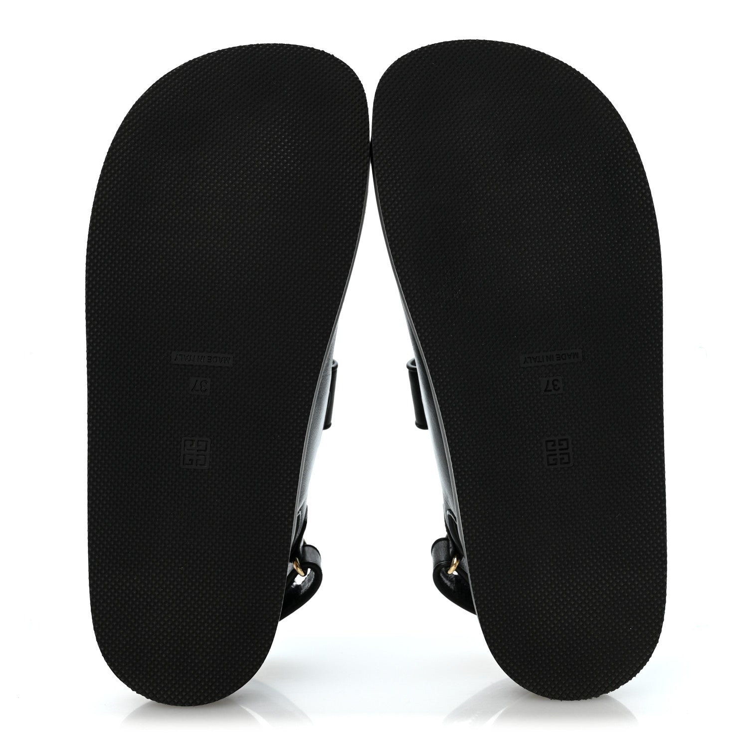 Givenchy Calfskin 4G Strap Flat Sandals 37 Black 6 of 10