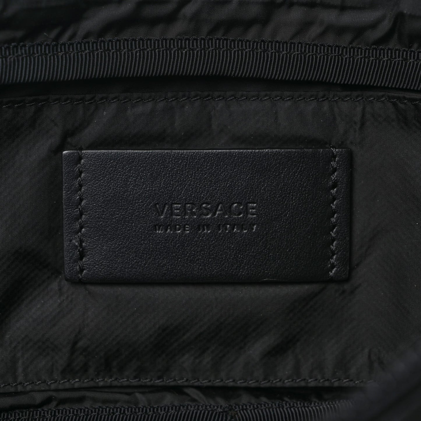 Nylon Logo Two Tone Belt Bag Black